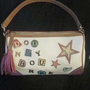 Dooney & Bourke Y2K Lindsay Lohan Colorful Alphabet Accents Barrel Satchel